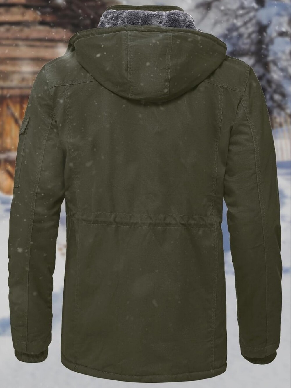 Winter Jackets for Men Cotton Work Fleece Lined Army Jacket Winter Military XXL - Picture 5 of 6